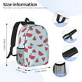 thumbnail image 3 of Goofa Watermelon Pattern Lightweight Student Backpack for School, Water-Resistant, Adjustable Straps, Fits 15" Laptop, Multiple Pockets for Books, Accessories, 3 of 4