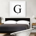thumbnail image 2 of ARTCANVAS Modern Black and White Gray Serif Alphabet Letter G Canvas Art Print - Size: 36" x 36" (0.75" Deep), 2 of 9