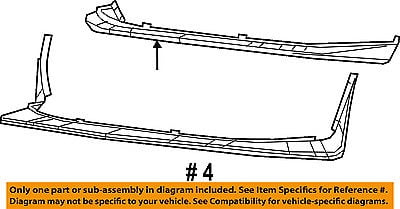 Dodge CHRYSLER OEM Front Lower Bumper-Spoiler Chin Lip Splitter 68258745AB