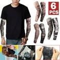 thumbnail image 5 of PVUEL 6 pcs Tattoos Cooling Arm Sleeves Cover UV Sun Ray Protection for Cycling, Fishing, Riding, Sport, Golfing, 5 of 10