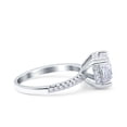 thumbnail image 5 of Art Deco Cushion Wedding Engagement Ring Size-5 Simulated CZ 925 Sterling Silver, 5 of 7