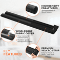 thumbnail image 7 of Comfyanno Under Door Draft Stopper - Bottom Door Gap Filler & Seal - Windproof Coating Cover - Fits 24” to 30” Door - Block Noise, Sound, Hot Air, Light, Wind - Easy Install Draft Blocker - Black, 7 of 7
