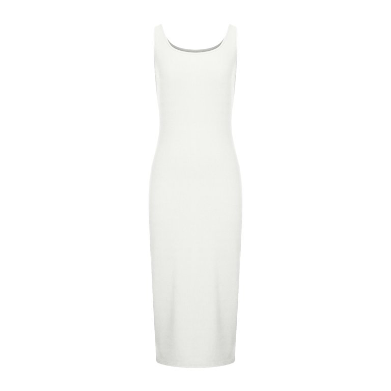Tank Bodycon Dresses for Women, Tunic Slim Solid Color Midi Dress, Casual  Sleeveless Backless Square Neck Work Sundres - Walmart.com