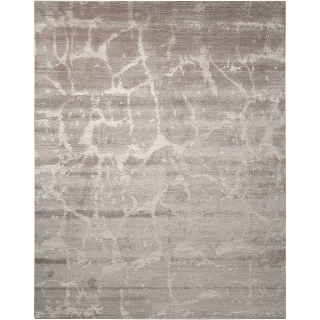 Nourison ST02 Zanibar Large Scroll Brown 2-Feet by 5.9-Feet Polyacrylic Area Rug, Floral Times Navy