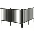 thumbnail image 1 of Gymax 80'' x 39'' Vinyl Picket Fence 2 No Dig Fence Panels for Soft Ground White, 1 of 10