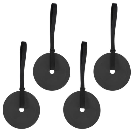 Uxcell Soccer Goal Target, Agility Hockey Shooting Goal Target Discs with 4 Straps Training Equipment, 4 Pcs & Rubber & Black -Fit For(Lacrosse Soccer Baseball