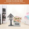 thumbnail image 2 of Wood House Small Planter Pot Fake Flower Small Box Wall Succulent Planter Pot Small Bonsai Container, 2 of 8
