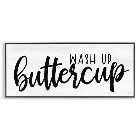 Stupell Industries Cottage Wash Up Buttercup Black Framed Giclee Art, 24 x 10, by Lux Me Designs