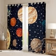 thumbnail image 2 of Galaxy Blackout Curtains Solar System Curtains for Boys Girls Universe Themed Bedroom Curtains,Outer Space Window Curtains for Teens Kids Space Planet The Earth Print Curtains,2 Panels 42"Wx63"L, 2 of 5