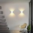 thumbnail image 5 of Luces de pared LED, lámpara de pared interior moderna, iluminación de 2 piezas, lámpara de pared LED de 6 W, lámpara de pared arriba y abajo de 3000 K para sala de estar, dormitorio, pasillo [Clase, 5 of 5
