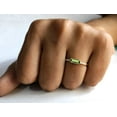 thumbnail image 5 of ArtpalaceByMitika Natural Peridot Ring - Diamond Cut Round , 3x5 Size ,Baguette Peridot Ring, 925 Sterling Silver, Engagement Rings, 5 of 8
