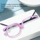 thumbnail image 4 of Gafas De Maquillaje Con Lentes Abatibles, Gafas De Lectura Cosméticas Plegables Con Aumento Para Mujer Con Bolsa, Gafas Presbiópicas Livianas Para Maquillaje Con Aumento, Lectura, 4 of 7
