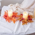 thumbnail image 7 of Taotanxi Pumpkins Candle Rings Wreaths Fall Candle Rings HalloweenThanksgiving Day Ring Holder with Maple Leaves Wreath Mini Autumn Artificial for Wedding,Door Tabletop Decoration, 7 of 7