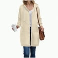thumbnail image 5 of Towmus Women Full Zip Up Hoodie Oversized Long Tunic Sweatshirts Casual Fleece Hooded Jacket Fashion Winter Coats Outerwear with Pockets, 5 of 8