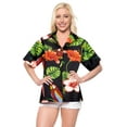 thumbnail image 6 of HAPPY BAY Women's Funky Vacation Beach Blouse Short Sleeve Tops Tropical Hawaiian Shirts for Women XXL Black, Love Birds, 6 of 6