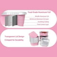 thumbnail image 3 of 30 Pcs Mini Cake Pans with Lids and Spoons Aluminum Foil Cupcake Baking Cups Square Ramekins Cake Cups Containers Disposable Cake Tins for Puddings Cheesecakes,Pink,Topboutique, 3 of 8