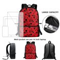 thumbnail image 4 of Jeiento Ladybug Backpack for Girls 6-8 8-10 10-12 Elementary School Kids Bookbag with Lunch Box and Pencil Case 3 In 1 School Bags Satchel Daycare Bag Red, 4 of 7
