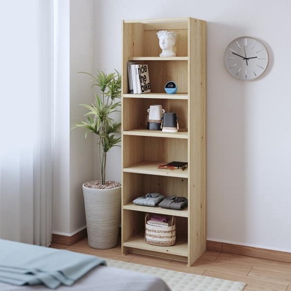 entrepañera pino de 5 peldaños 58.4 x 188.5 x 40.2 cm beige