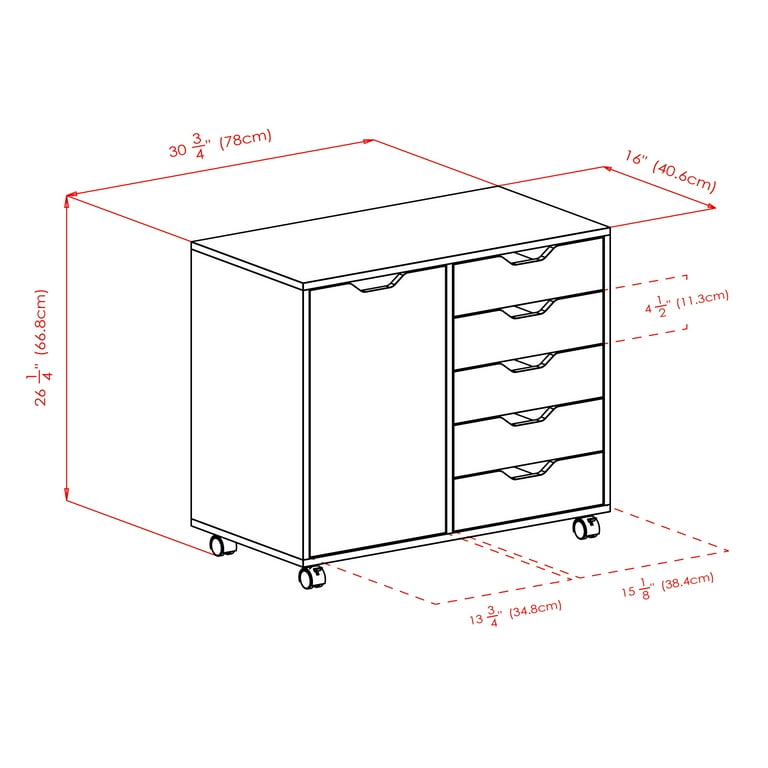 Winsome, Storage Mobile Cabinet, 10630, White Finish - Walmart.com
