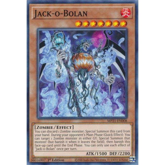 YuGiOh 2021 Tin of Ancient Battles Common Jack-o-Bolan MP21-EN008