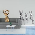 thumbnail image 2 of Figura De Conejo Para Pareja, Estatua, Recuerdo, Regalo Para Amantes, Escultura, Adorno Para San Valentín, Aniversario, Novia, Familia, Escritorio, Centro De Mesa, Mueble De Animales,, 2 of 8