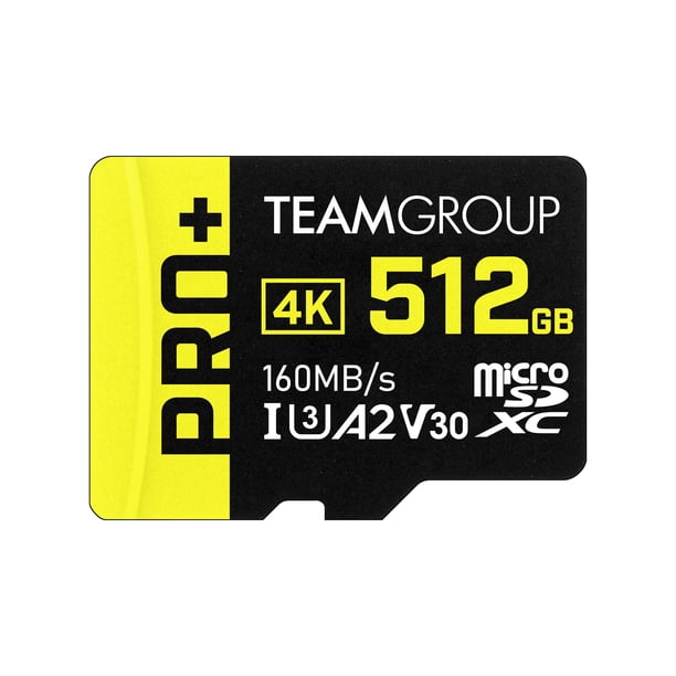 Tarjeta microSDXC TEAMGROUP A2 Pro Plus de 512 GB UHS-I U3 V30