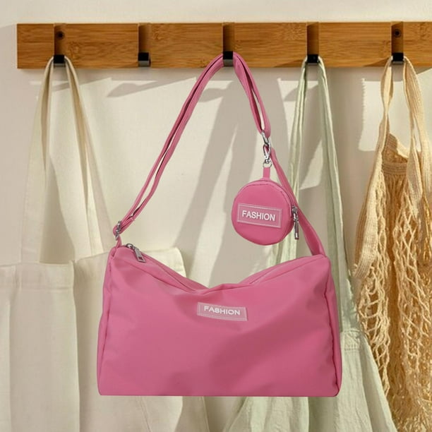 Bolso de hombro para mujer, bolso cruzado, duradero, a la moda, con bolso pequeño, bolso de mano para senderismo al aire libre, viajes, compras, citas , Rosa Yinane bolsos de hombro de mujer
