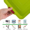 thumbnail image 4 of DEBGFS Non Stick Silicone Brownie Baking Pan With Handles - Steel Frame Inside  Rectangular Cookie Baking Sheet/Jelly Roll Tray Set Nonstick  Cleaned in Dishwasher  13x9 in - Color,green, 4 of 5