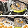 thumbnail image 5 of Stainless Steel Multi-Functional Kitchen Filter Spoon Clip | Oil Frying Strainer Tongs | BBQ Cooking Utensil | Hollow-Out Design | Bread Fruit Vegetable Cutter | 28x10cm | Silver | 1 Pack, 5 of 7