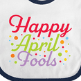 thumbnail image 4 of Inktastic Happy April Fools with Colorful Dots Boys or Girls Baby Bib, 4 of 4