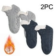 thumbnail image 2 of HomeDM Kids Boys Girls Warm Socks 1 or 2 Pairs Winter Thermal Warm Cozy Thick Cushion Socks Toddler Cute Fuzzy Ankle Crew Non-Slip Socks 4-6 Years, 2 of 9