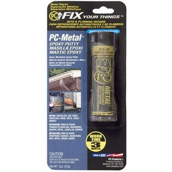 PC Products PC-Metal Epoxy Putty, 2oz Stick, Dark Gray