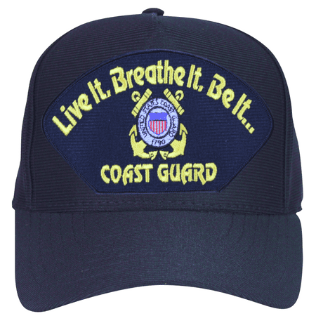 Guard Emblem - Live it, Breathe it, Be it ... Coast Guard with Emblem Ball Cap