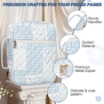 thumbnail image 4 of DAKIMOE Bible Cover Case for Women Bible Bag with Durable Handle Quilted Carrying Book Case Church Bag Bible Study Supplies Accessories Gift for Mother Lady Women, Patched Blue Flower, 4 of 7