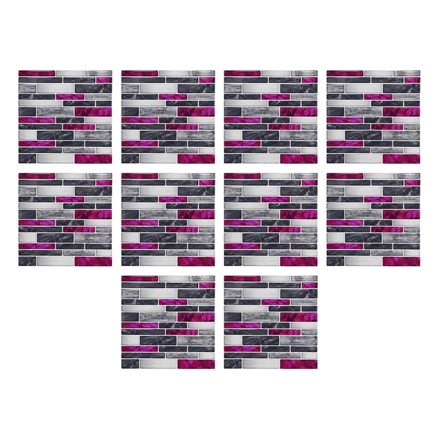 Weloille Tile Stickers Waterproof for Bathroom Kitchen Square Mosaic Tiles Decor Wall Art Sticker Living Room Home Decorative