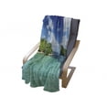 thumbnail image 4 of Landscape Soft Flannel Fleece Blanket, Summer Island Botanic Tropical View with Sea Mountain Tree Forest Photo, Cozy Plush for Indoor and Outdoor Use, 50" x 60", Turquoise Blue Green, by Ambesonne, 4 of 6