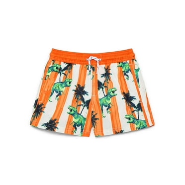 Wonder Nation Little and Big Boys Quick Dry Swim Trunks with UPF50 , Sizes 4-18 & Husky