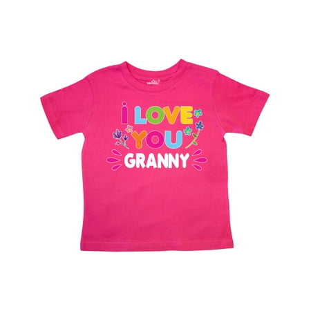 

Inktastic I Love You Granny with Flowers Gift Toddler Toddler Girl T-Shirt