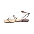 thumbnail image 2 of Schutz Kaya Leather Flat Sandal, 10, Brown, 2 of 5