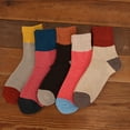 thumbnail image 2 of iOPQO 5 Pairs Sleep Socks, Fleece Socks, Winter Crew Socks for Women, Soft Socks for Women, Breathable Socks Women, Red One Size, 2 of 3