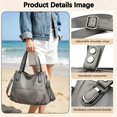thumbnail image 6 of Sunyuer Vintage Large Capacity Shoulder Crossbody Tote Bags for Women PU Leather Hobo Satchel Y2K Purses Commute Travel Bags, 6 of 7