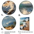 thumbnail image 3 of Designart "Sunlit Coastline Beach Photo V" Nautical & Beach Floater Framed Canvas Print, 3 of 7