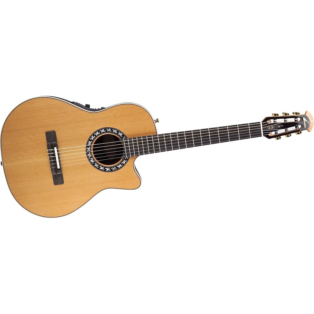 Ovation Classic NylonString AcousticElectric Guitar MidDepth with
