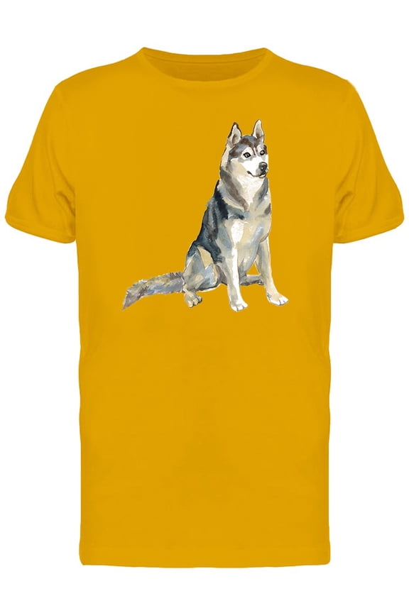 Husky Painting T-Shirt Men -Image by Shutterstock, Male x-Large