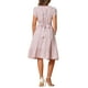 thumbnail image 3 of Vestido Midi de Verano para Mujer Inspire Chic, Cuello Cuadrado, Manga Corta, Estilo Boho, Floral, L, Púrpura, 3 of 5