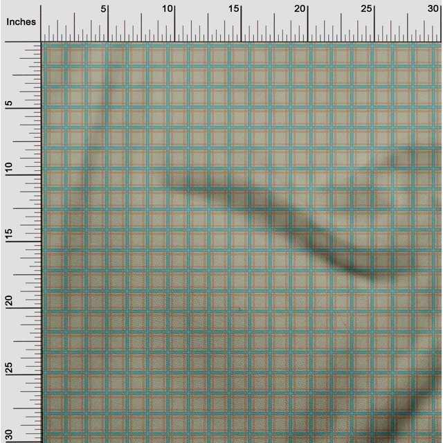 oneOone Viscose Chiffon Fabric Tartan Check Printed Fabric 1 Yard 42 Inch Wide