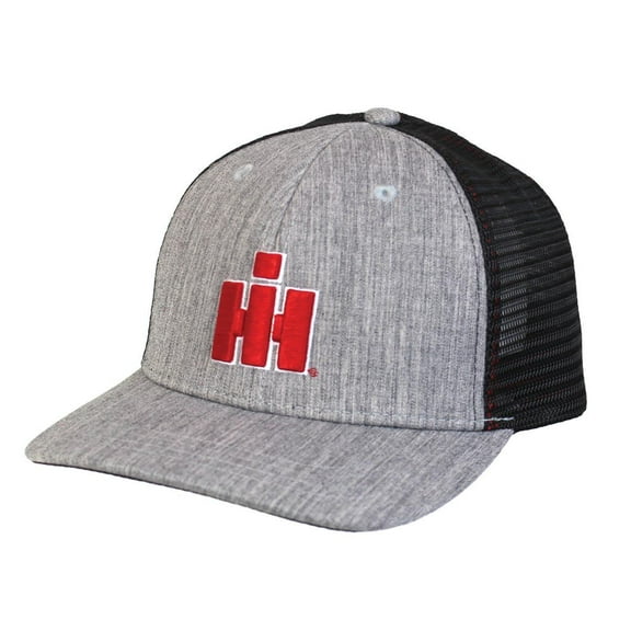 IH® International Harvester® Heather Grey Mesh Back Trucker Cap with 3D Embroidery Logo