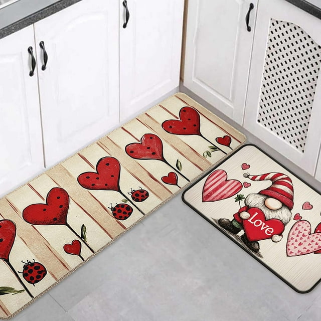 Juego De Alfombra Y Felpudo Para Cocina, 2 Piezas, Decoración Para El Suelo De Invierno En El Hogar.