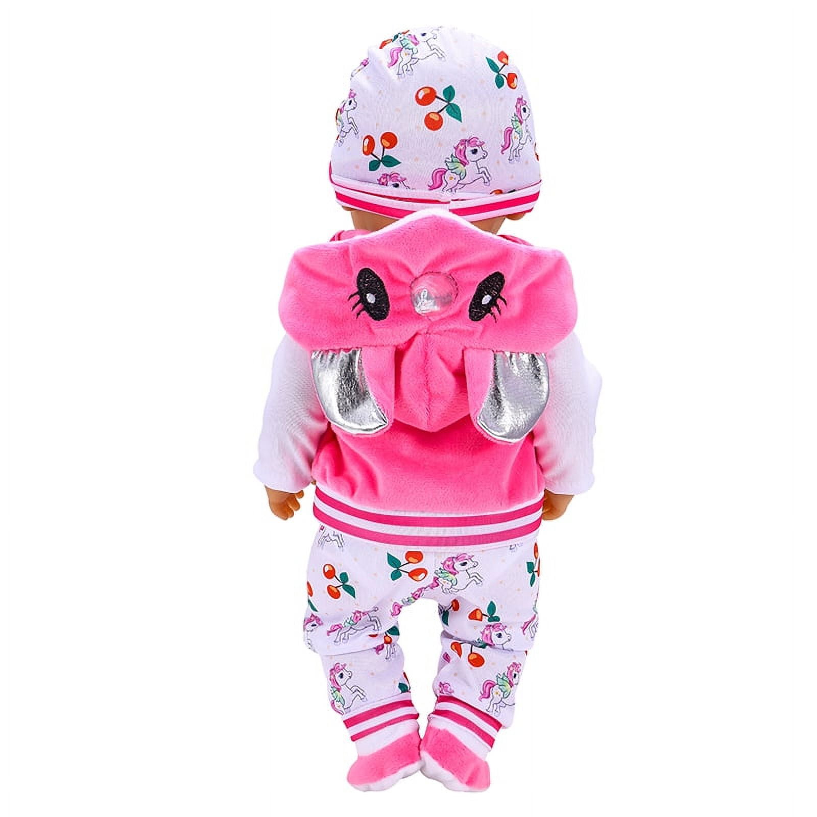 JSTHHTT Set Vêtements Poupée Licorne – Robe, Sac, Chaussures, Portant, Taille 35-43 Cm, Cadeau Filles Enfants