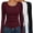 Black/White/Dark Red, variant on 3 Pack Long Sleeve Shirts for Women Scoop Neck Ribbed Knit Basic Tops Casual Thermal Undershirts Stretchy Underscrub Tee